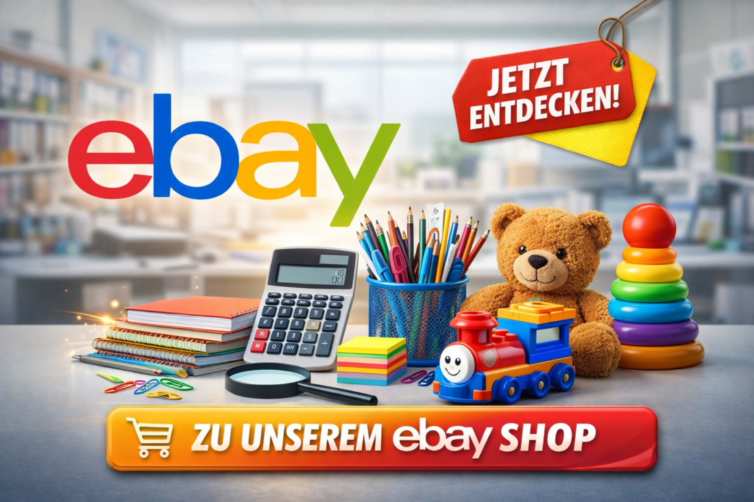 Vorschau zum eBay‑Shop mit Produkten auf einem Laptop