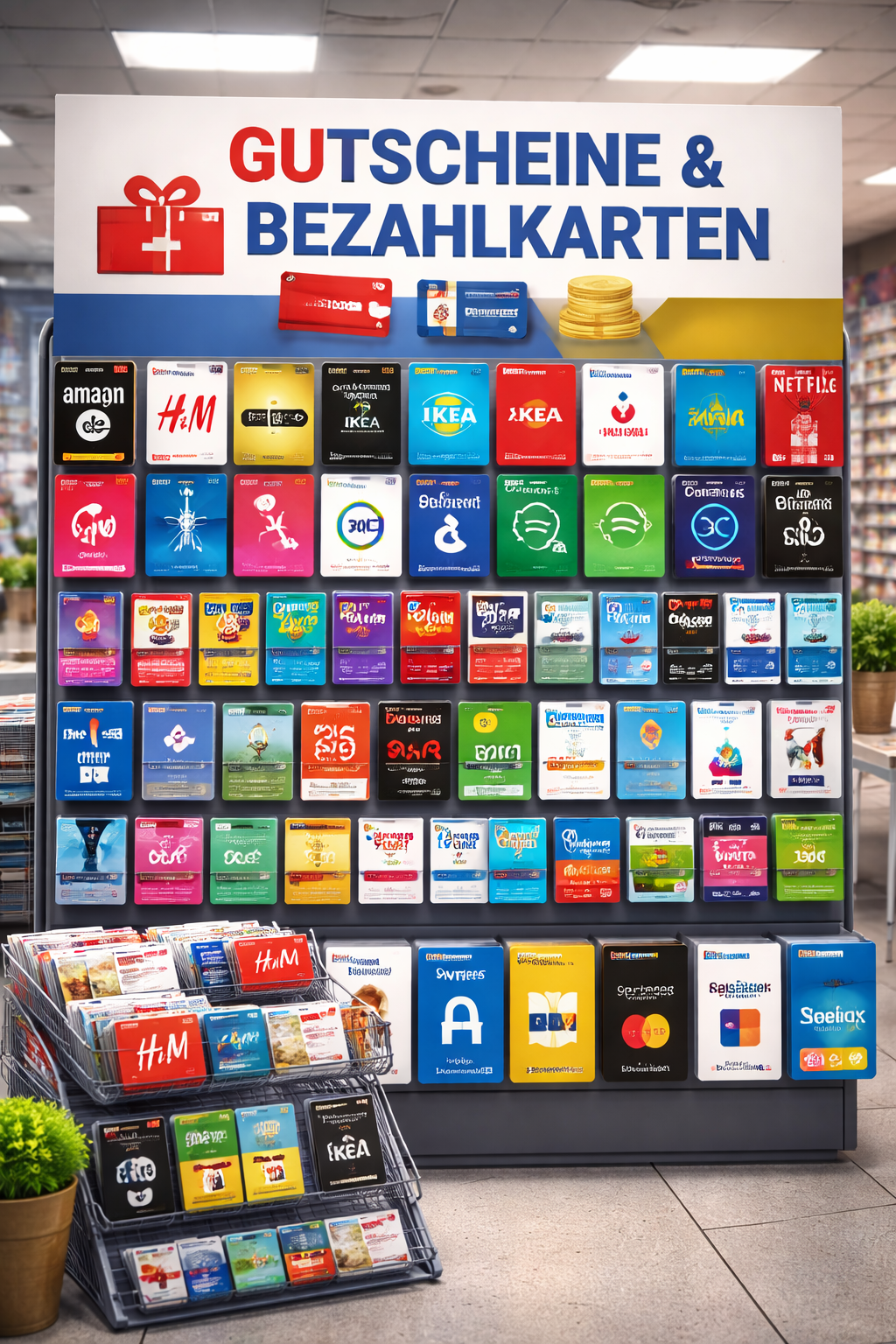 Postschalter mit Paketen und Briefen