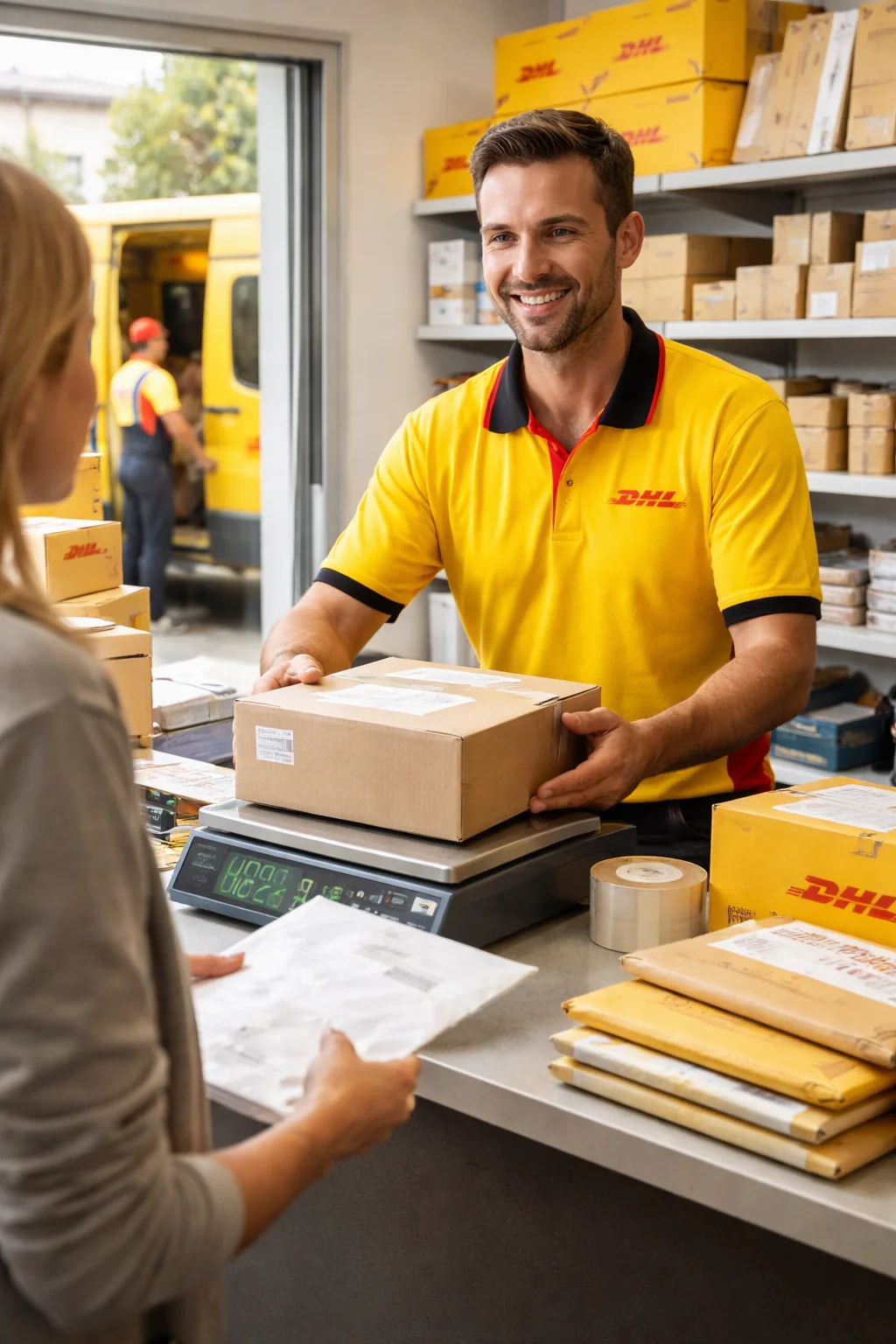 Post- und Paketservice am Schalter